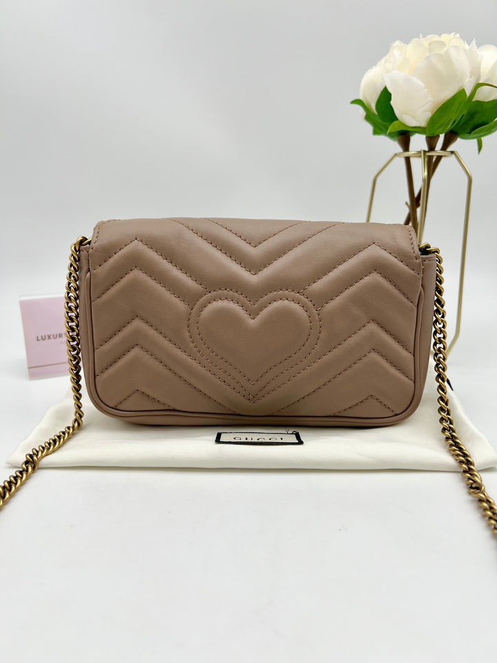 GUCCI GG MARMONT SUPER MINI METALASSE
