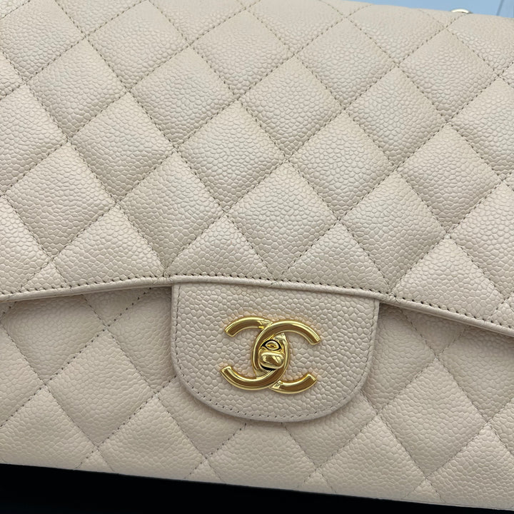 CHANEL CAVIAR SINGLE FLAP JUMBO