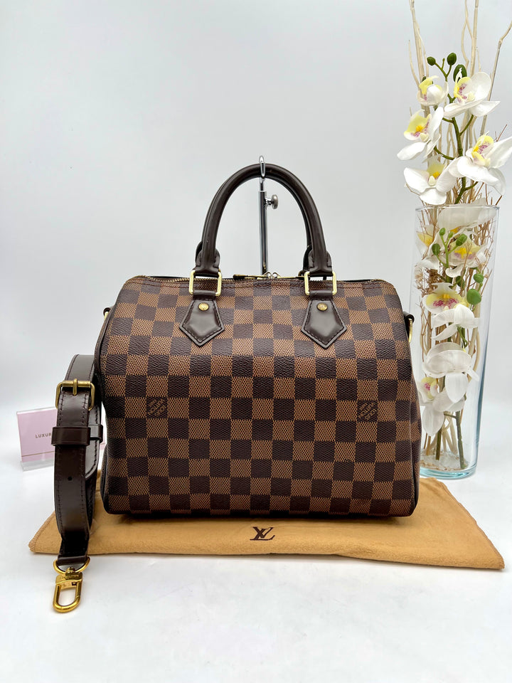 LOUIS VUITTON BANDOULIERE 25 DAMIER EBENE