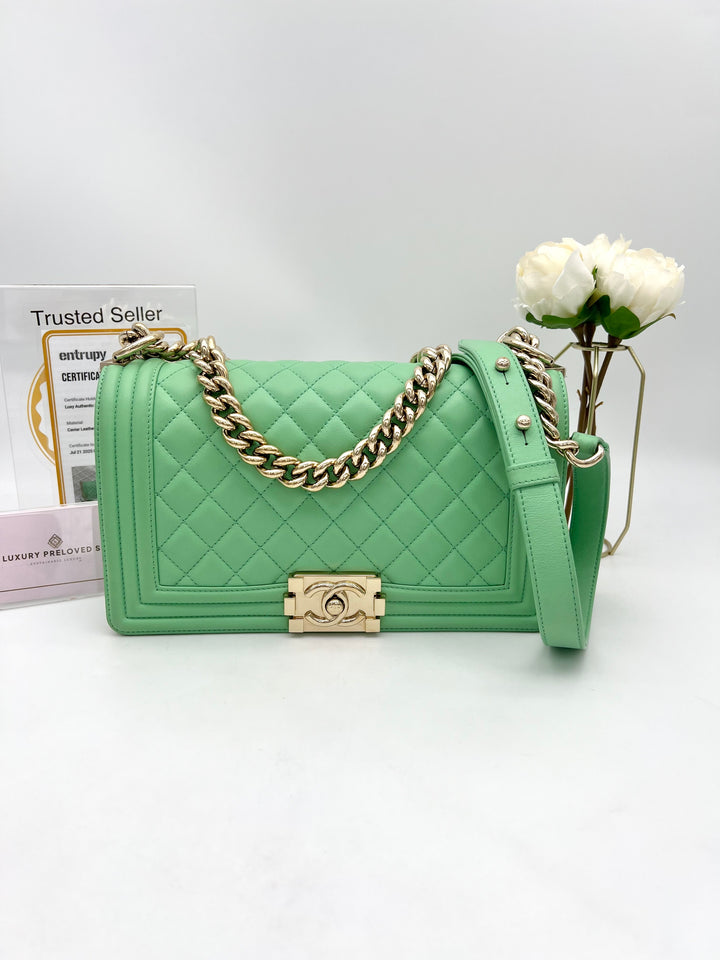 CHANEL LAMBSKIN OLD MEDIUM BOY