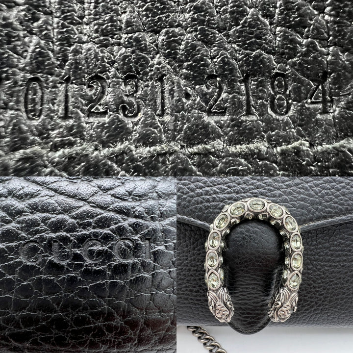 GUCCI DIONYSUS TEXTURED CALF SKIN CRYSTAL WOC