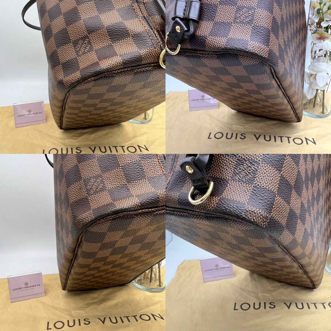 LOUIS VUITTON NEVERFULL MM DAMIER W/ POUCH