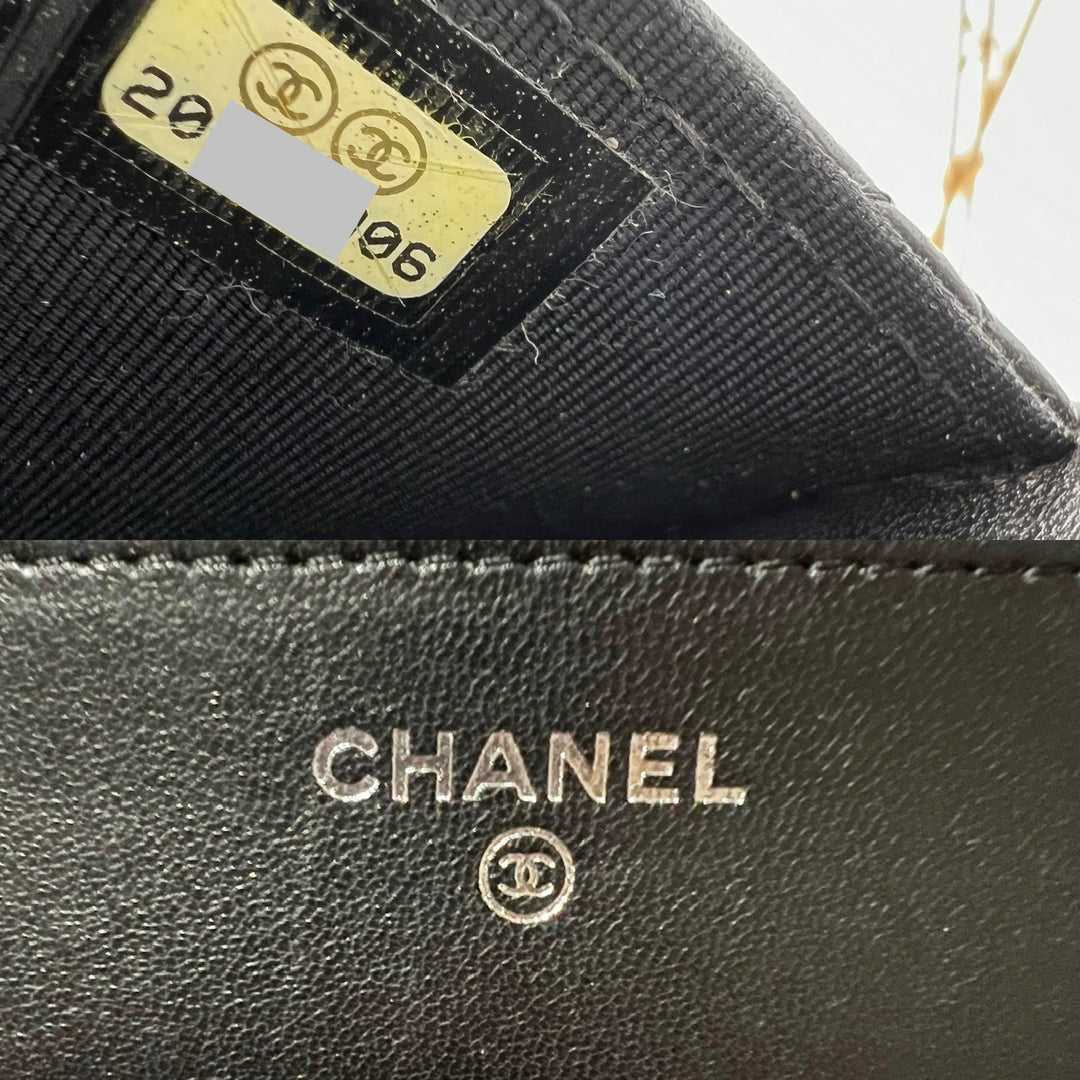 CHANEL LAMBSKIN WALLET ON CHAIN