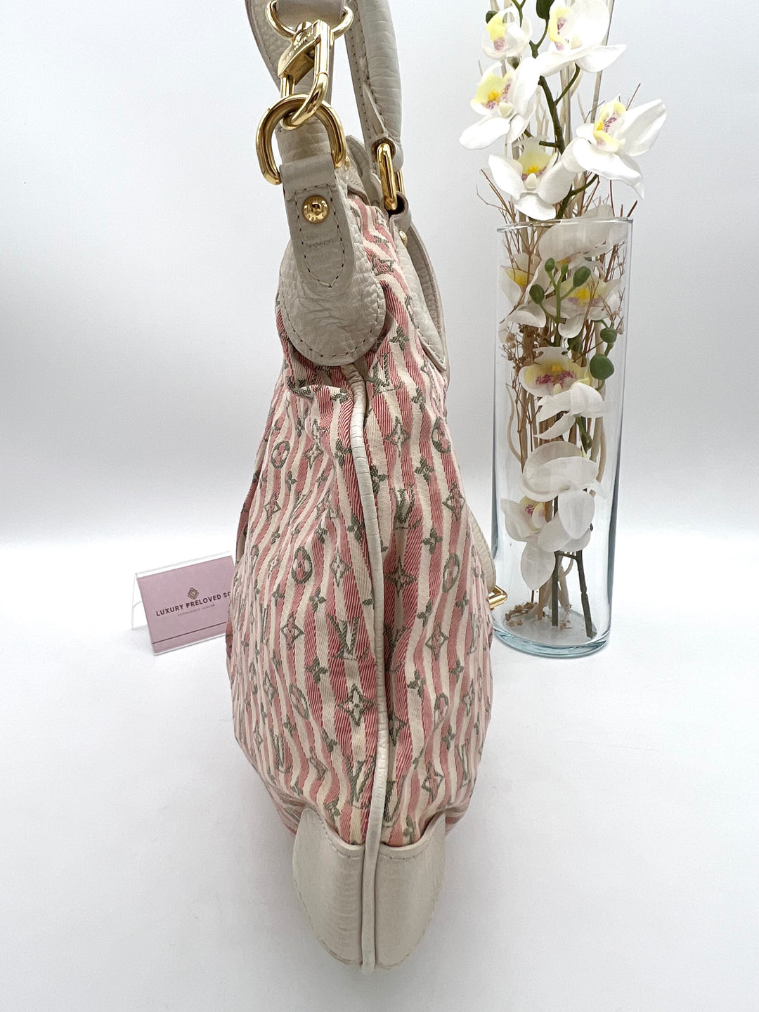 LOUIS VUITTON MINI LIN CROISETTE MARINA PM ROUGE