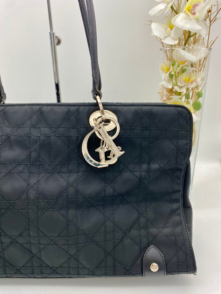 CHRISTIAN DIOR EAST WEST LADY DIOR CANVAS