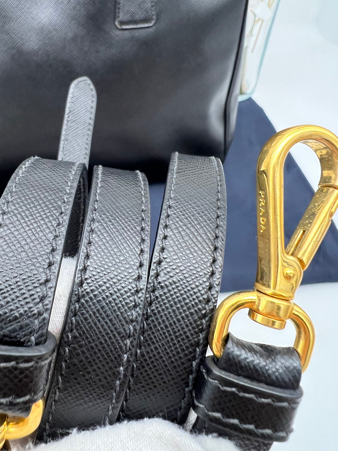 PRADA SAFFIANO DOUBLE ZIP