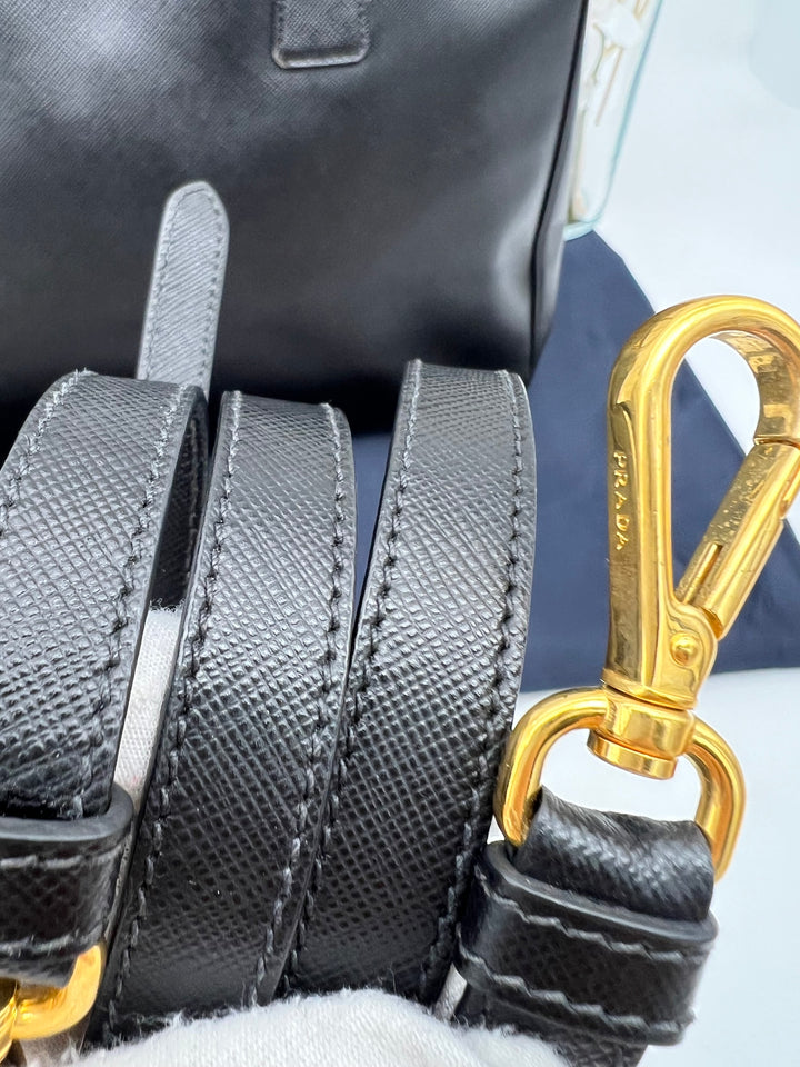 PRADA SAFFIANO DOUBLE ZIP