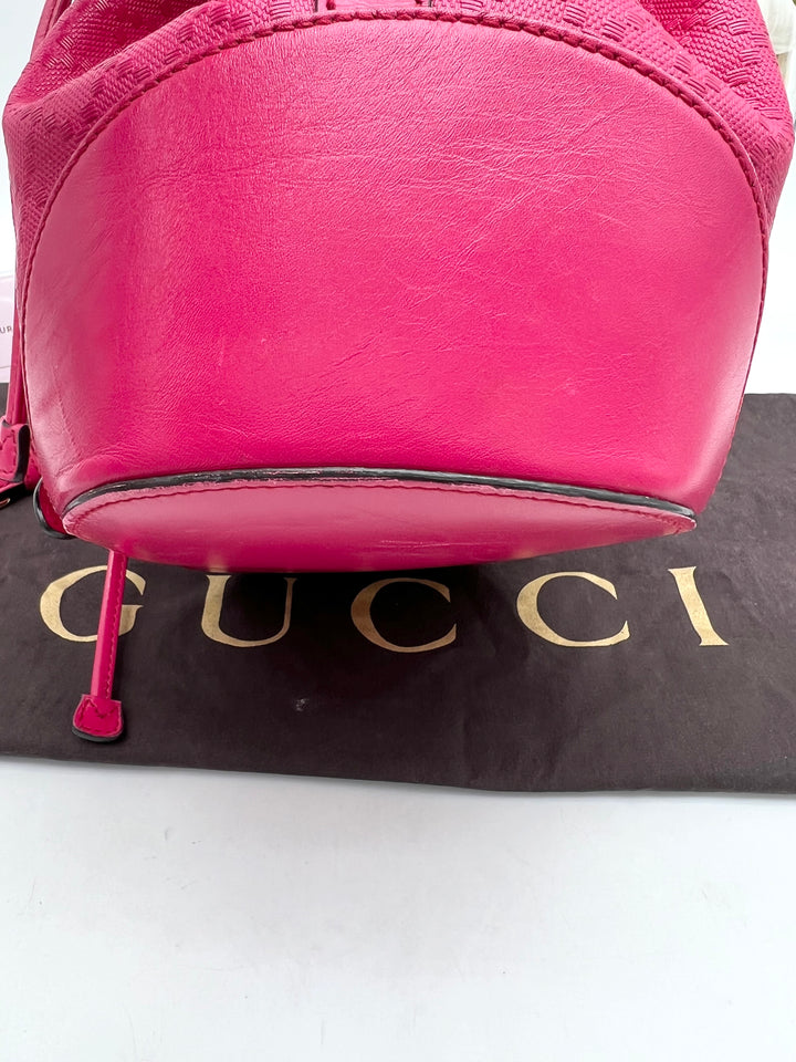 GUCCI GG DRAWSTRING BUCKET BAG