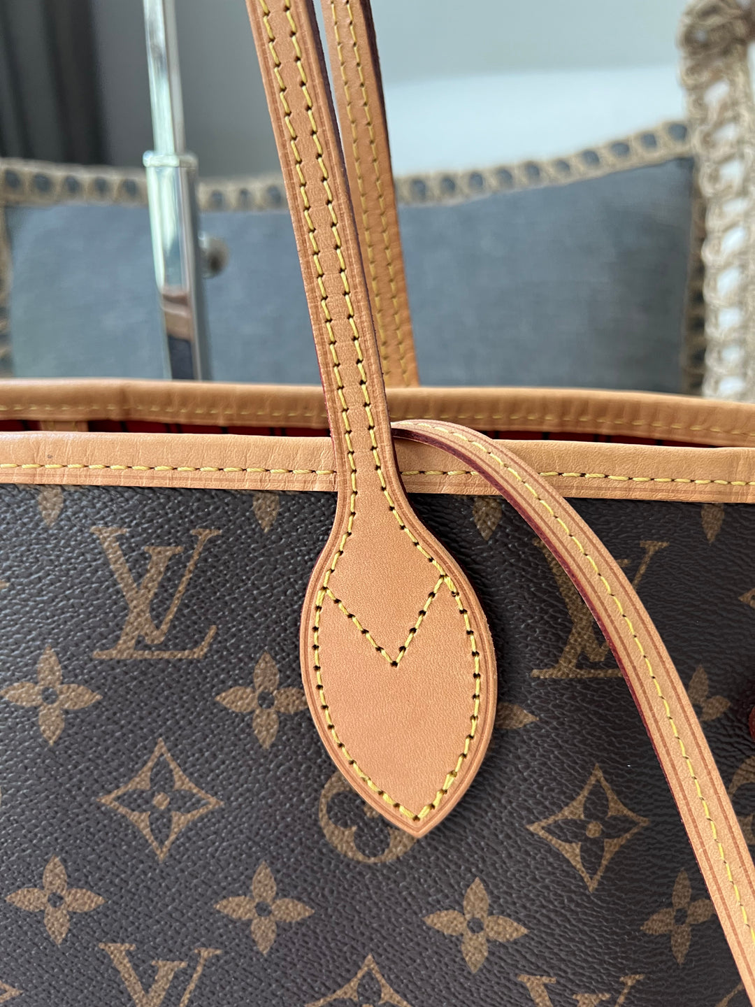 LOUIS VUITTON NEVERFULL MM MONOGR W/ POUCH ( RFID )