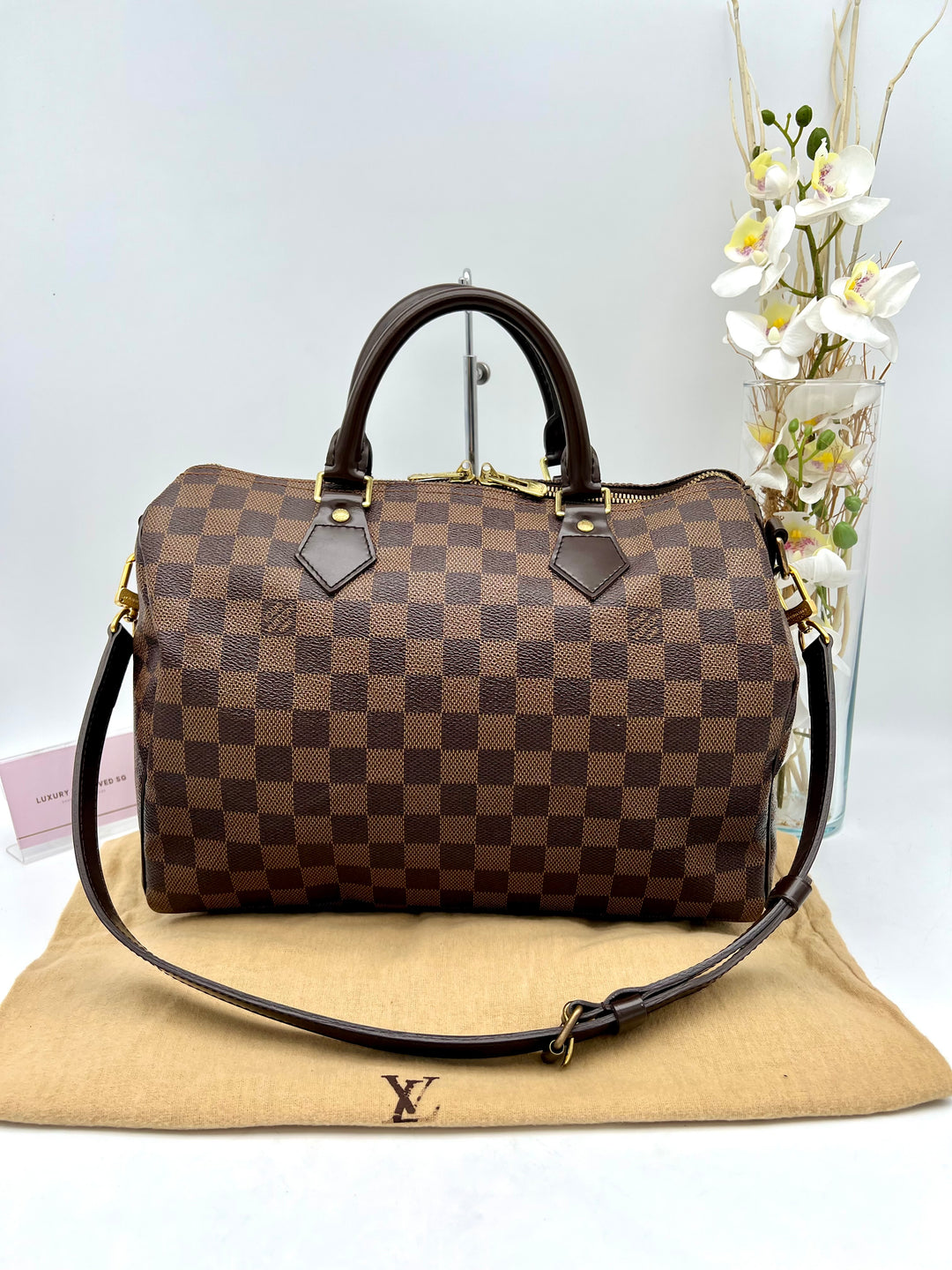 LOUIS VUITTON BANDOULIERE 30 DAMIER EBENE