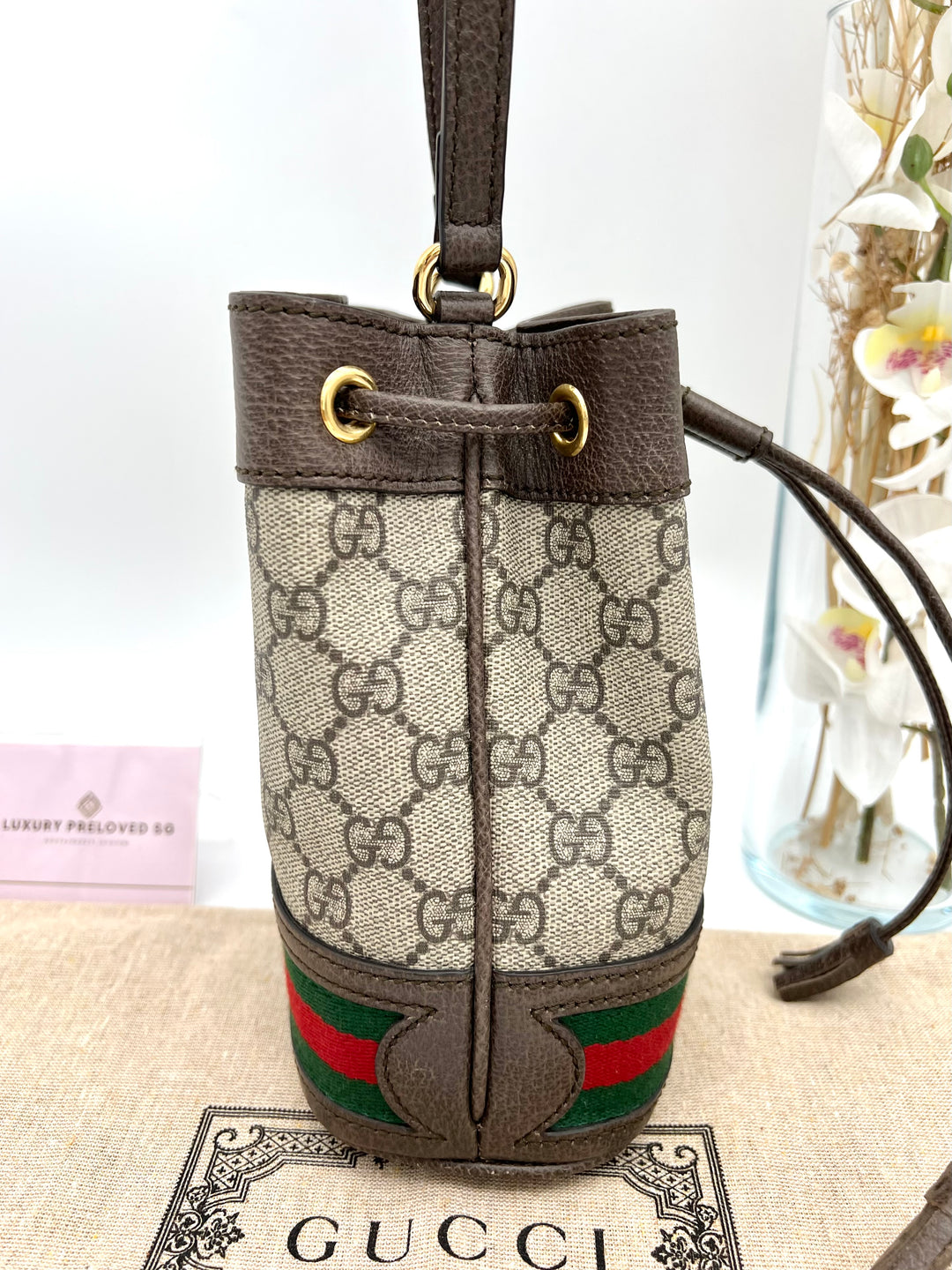 GUCCI OPHIDIA GG BUCKET CROSSBODY