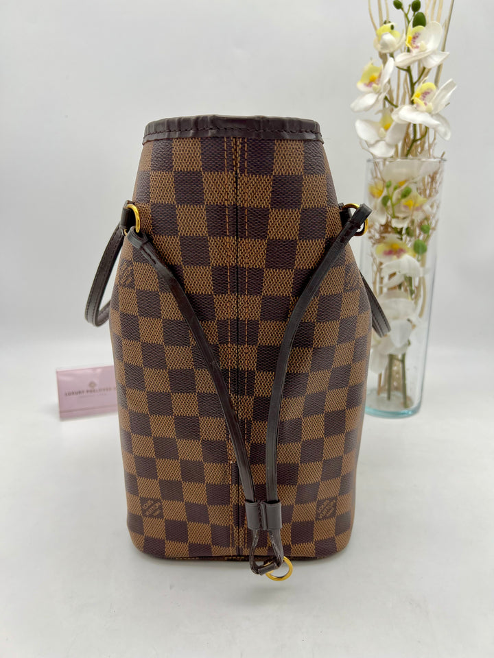 LOUIS VUITTON NEVERFULL MM DAMIER W/ POUCH