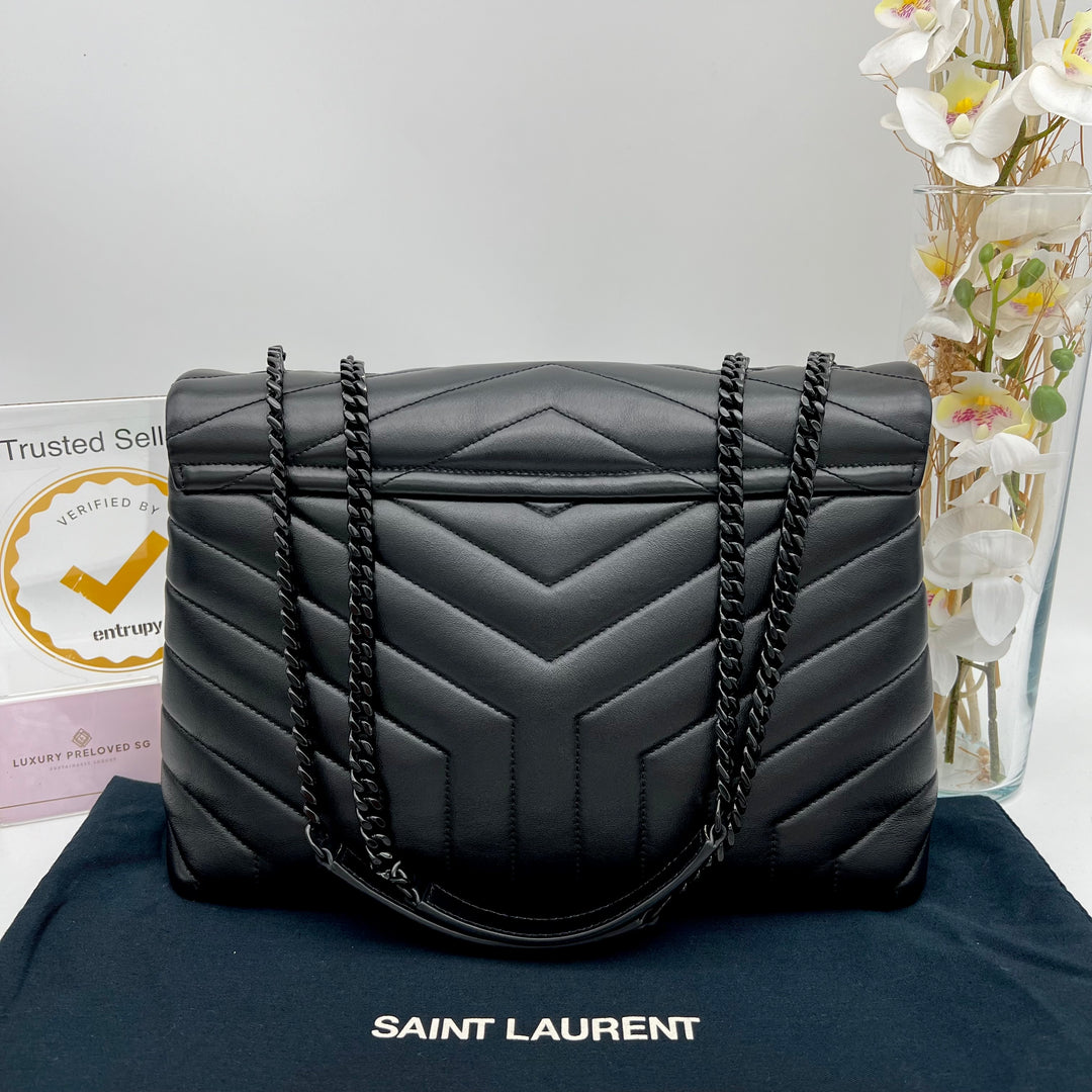 YVES SAINT LAURENT Y CALFSKIN QUILTED MONOGRAM