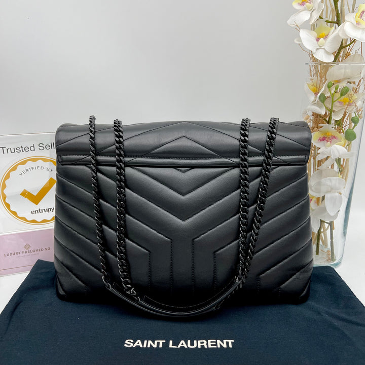 YVES SAINT LAURENT Y CALFSKIN QUILTED MONOGRAM