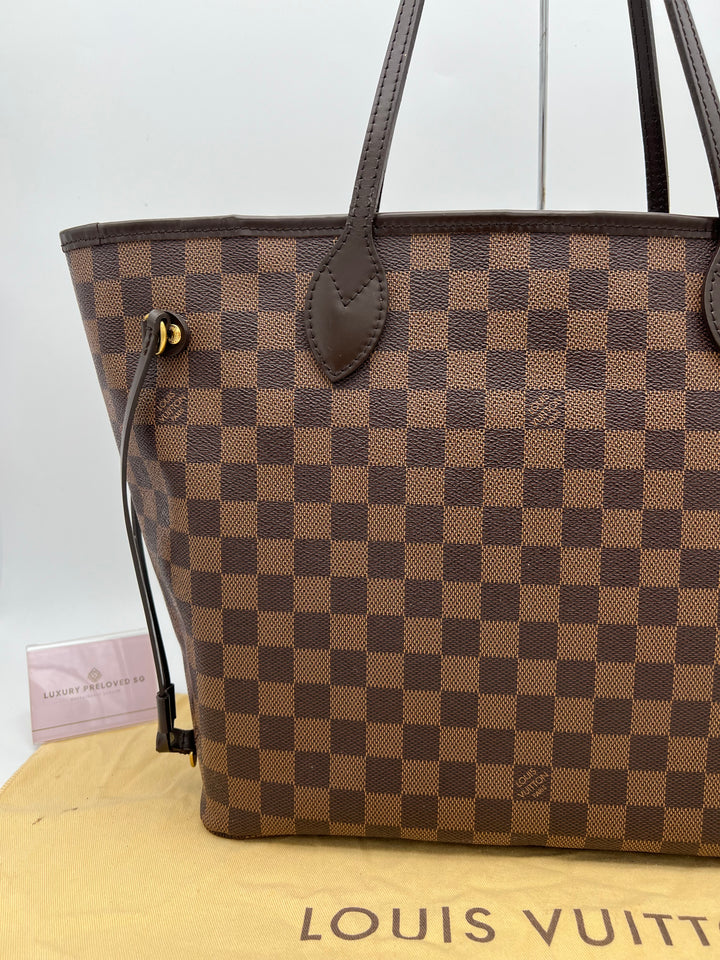 LOUIS VUITTON NEVERFULL MM DAMIER W/ POUCH