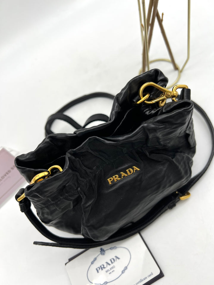 PRADA ANTIQUE NAPPA BANDOLIERS SLING BAG
