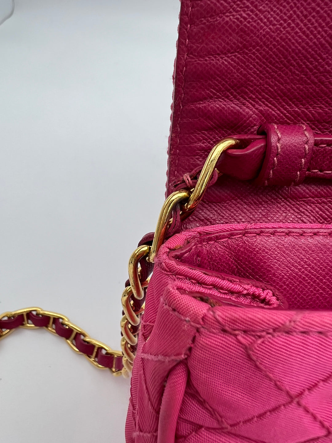 PRADA QUILTED NYLON CHAIN BAG