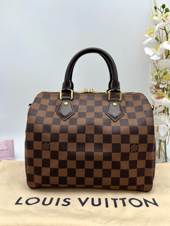 LOUIS VUITTON BANDOULIERE 25 DAMIER EBENE