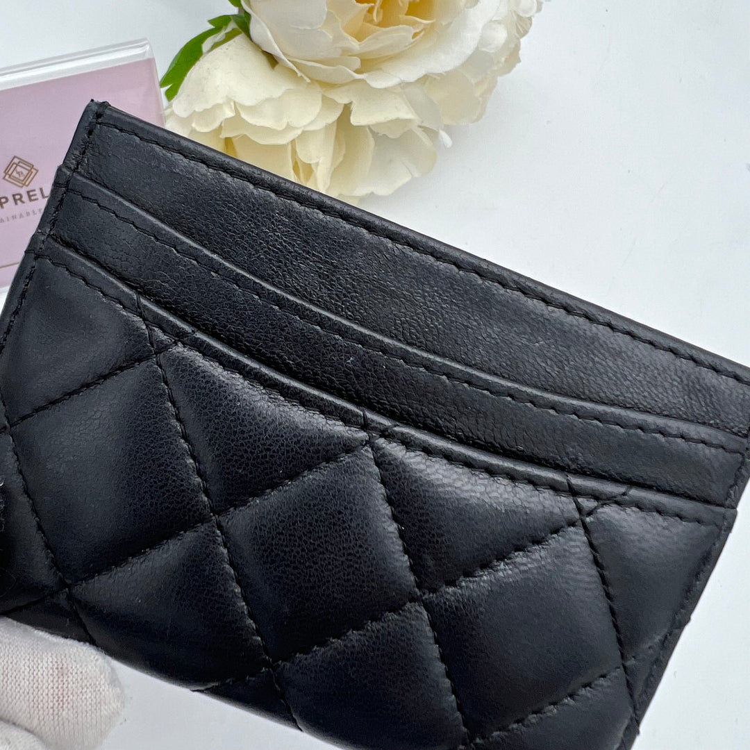 CHANEL CLASSIC GHW LAMBSKIN CARD HOLDER