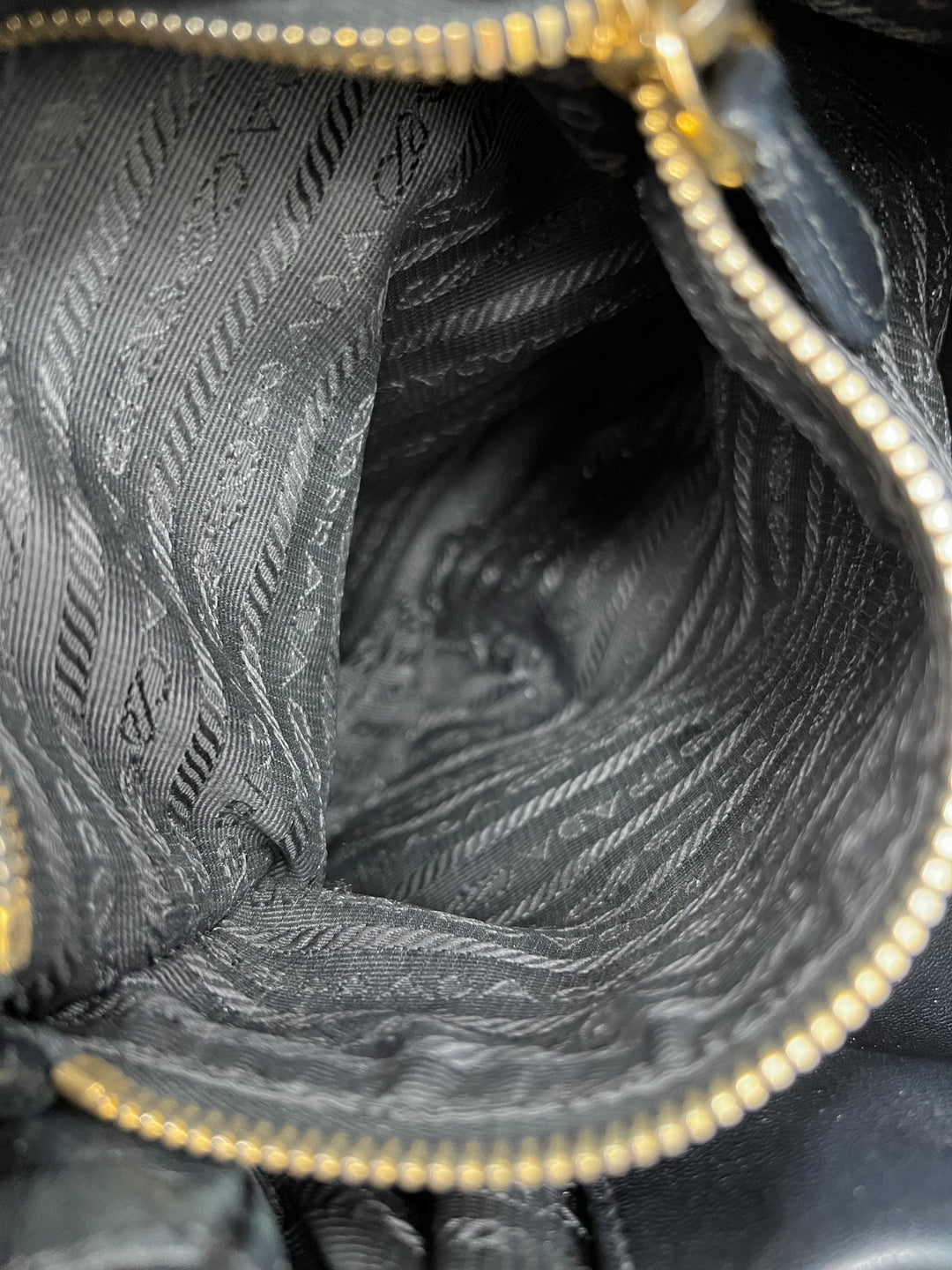 PRADA RIBBON LEATHER SHOULDER BAG