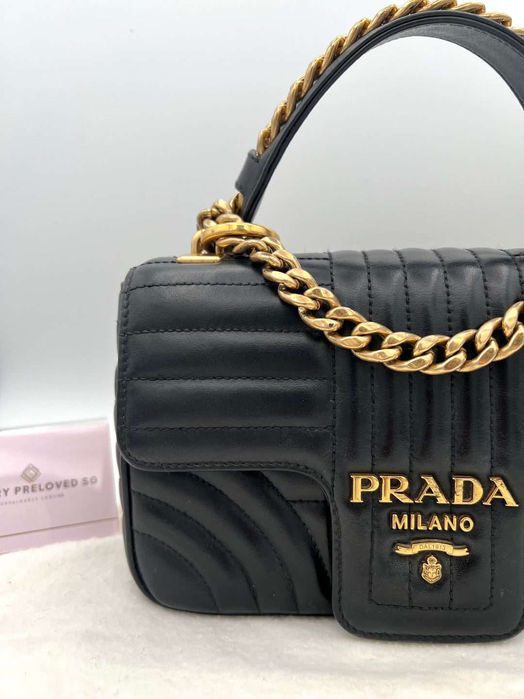 PRADA SAFFIANO DIAGRAMME SHOULDER BAG