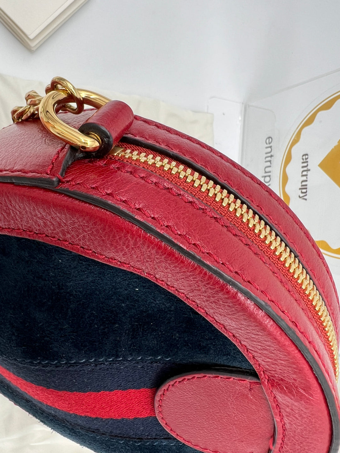 GUCCI VINTAGE OPHIDIA ROUND SHOULDER BAG