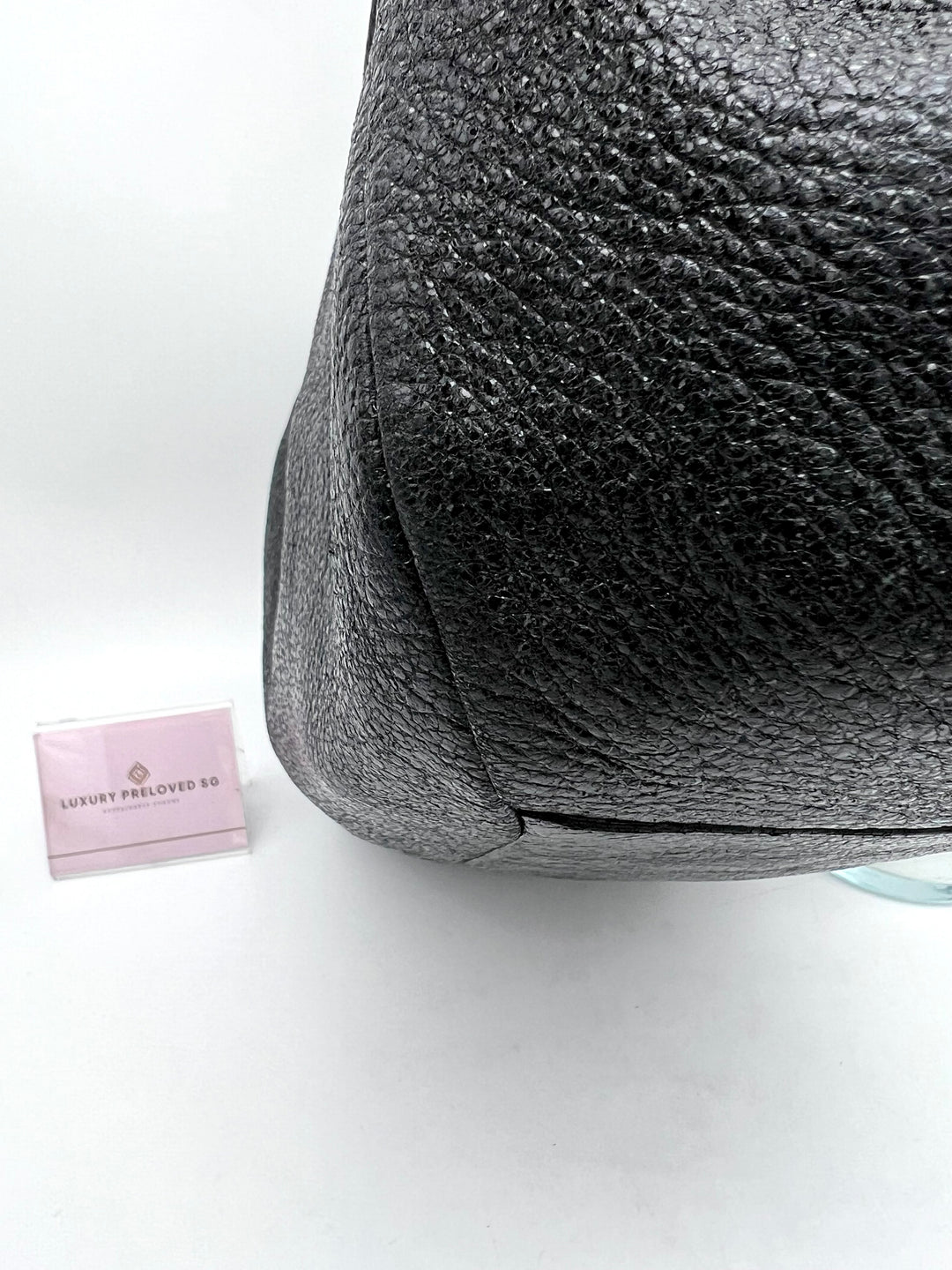 PRADA METALLIC CALF LEATHER CHAIN SHOULDER BAG