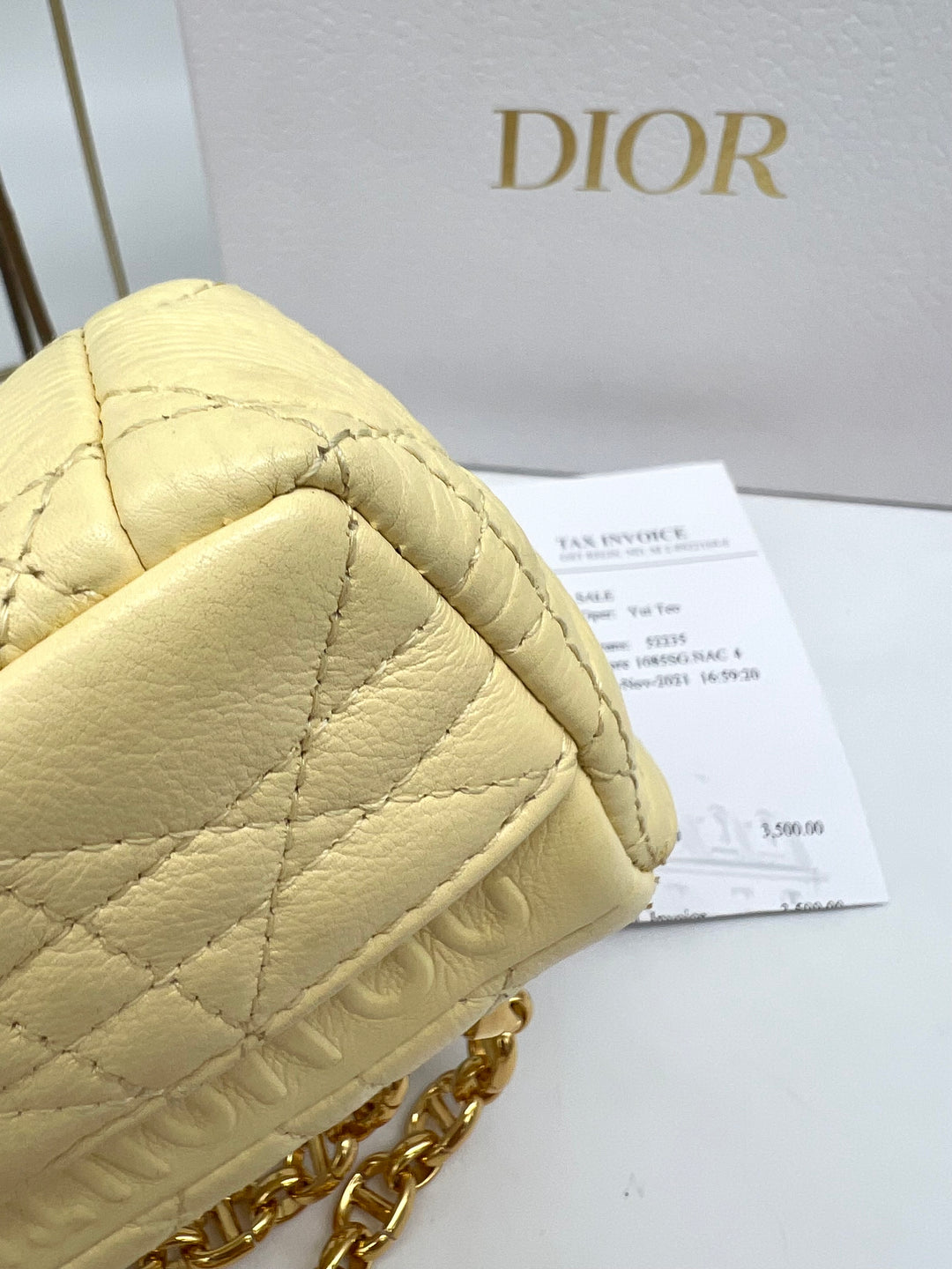 CHRISTIAN DIOR QUILTED CARO MICRO CANNAGE CALFSKIN