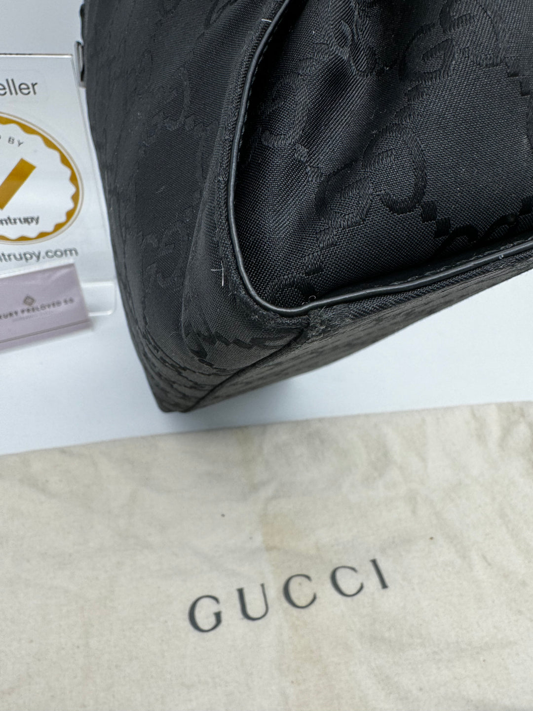 GUCCI BAMBOO CANVAS TOTE