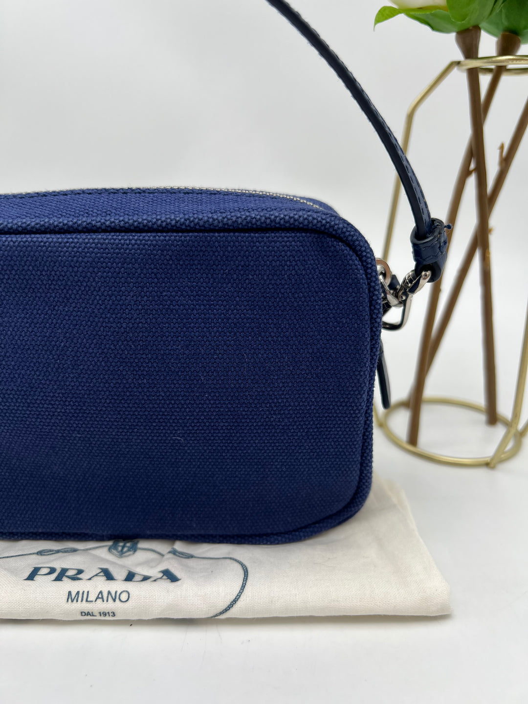 PRADA CANVAS SHOULDER BAG