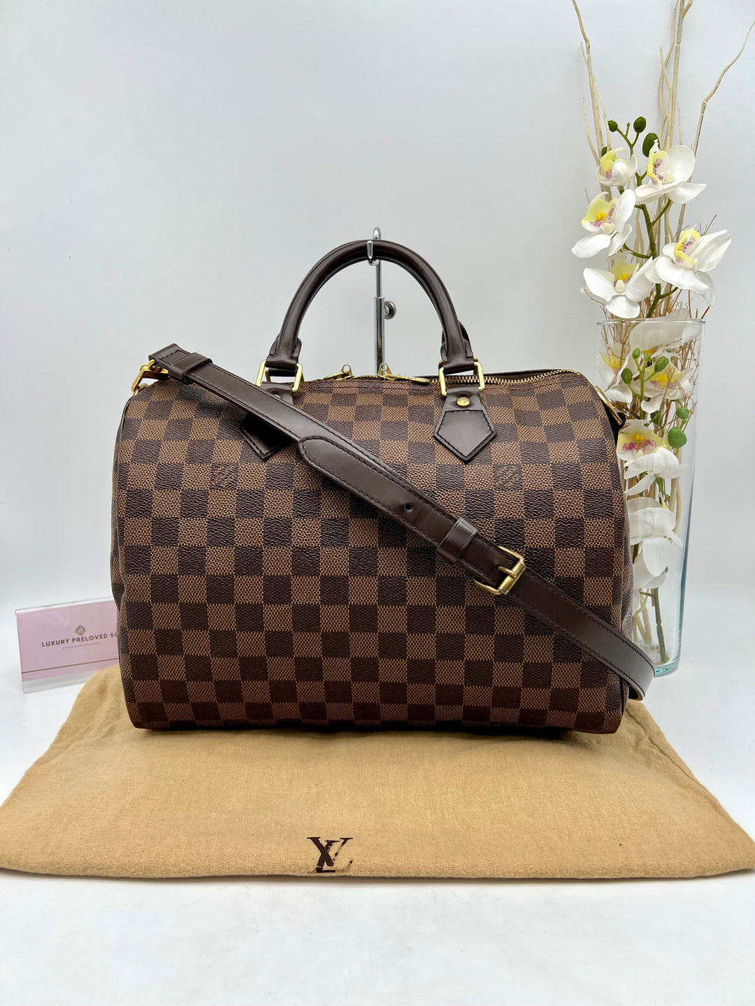 LOUIS VUITTON BANDOULIERE 30 DAMIER EBENE