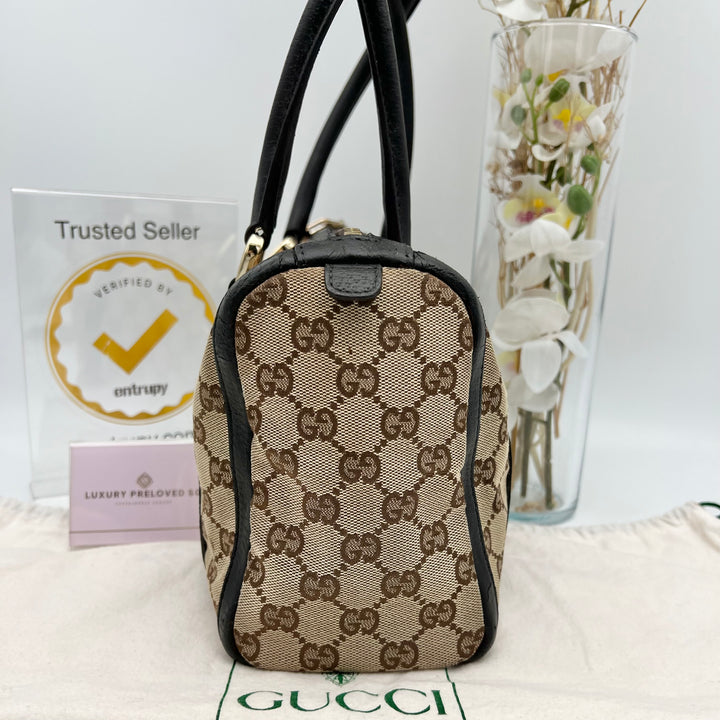 GUCCI BROWN GG CANVAS BOSTON