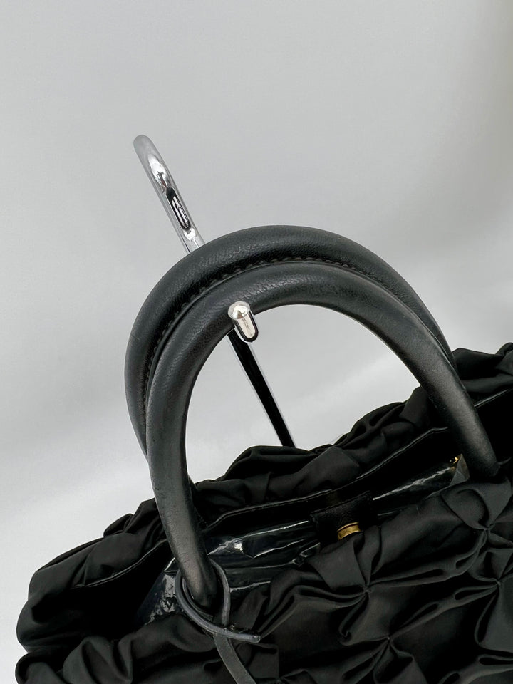 PRADA NYLON PLEATED HANDLE NYLON