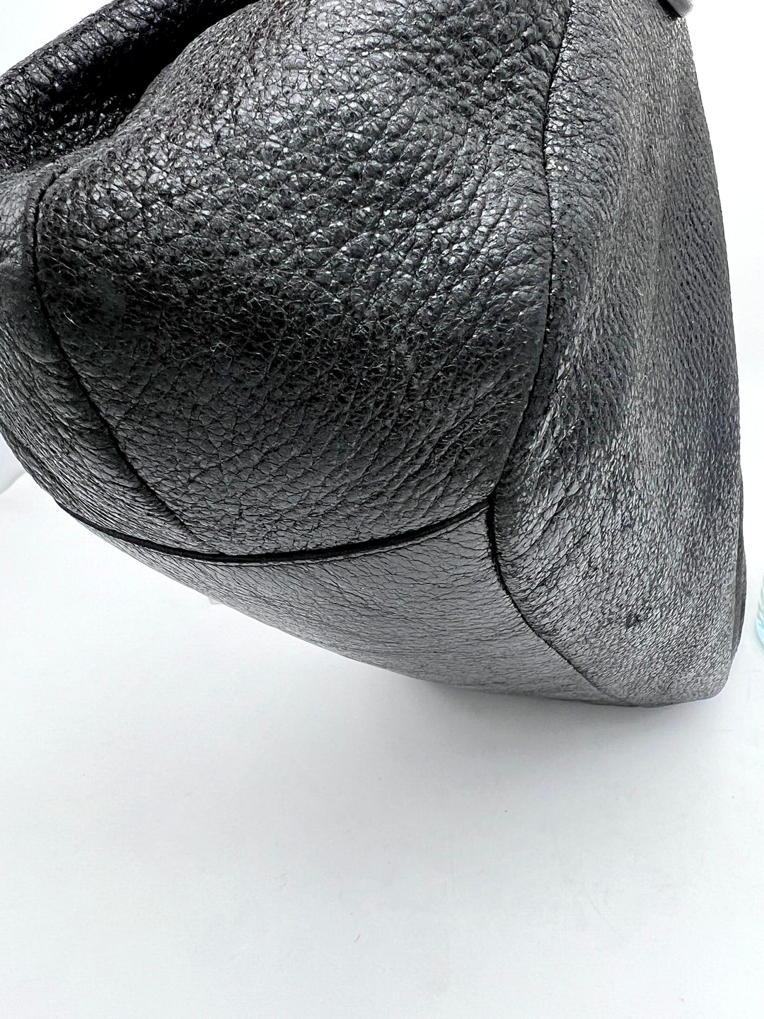 PRADA METALLIC CALF LEATHER CHAIN SHOULDER BAG