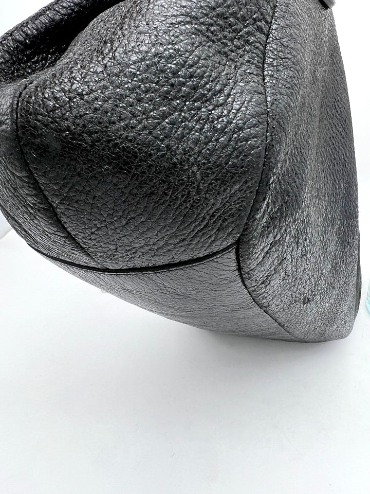 PRADA METALLIC CALF LEATHER CHAIN SHOULDER BAG