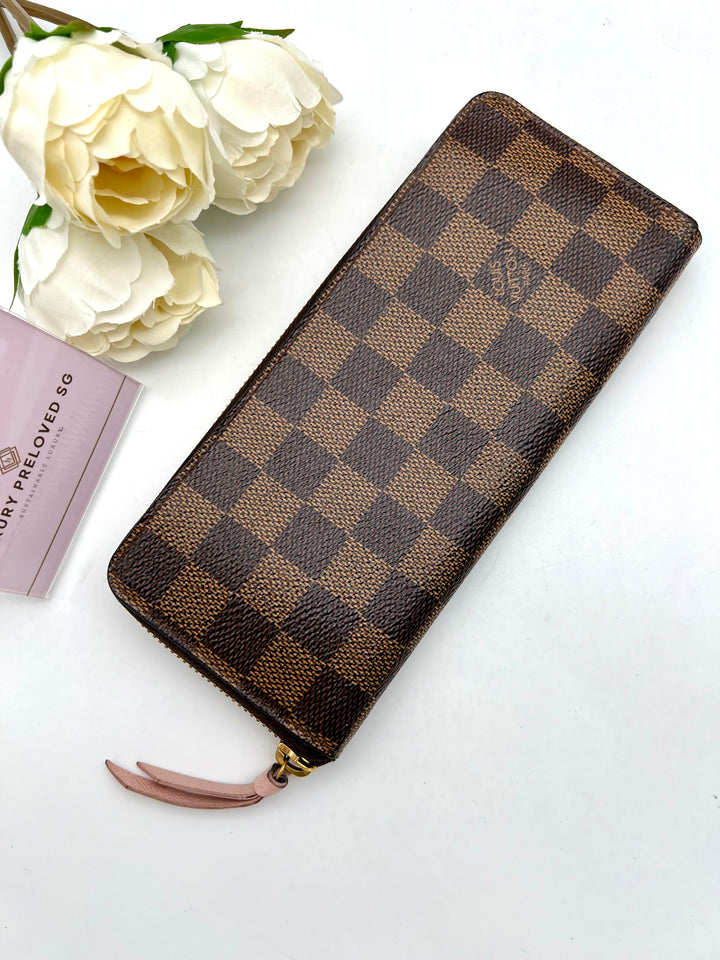 LOUIS VUITTON DAMIER CLEMENCE LONG ZIP WALLET