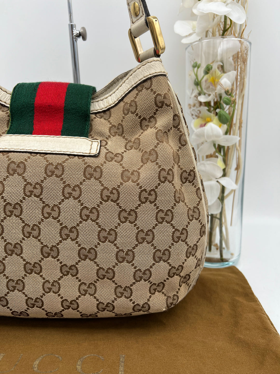 GUCCI CANVAS SMALL OPHIDIA SHOULDER BAG