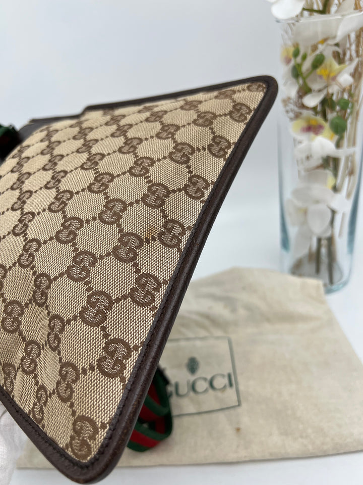 GUCCI VINTAGE OPHIDIA SLING BAG CANVAS