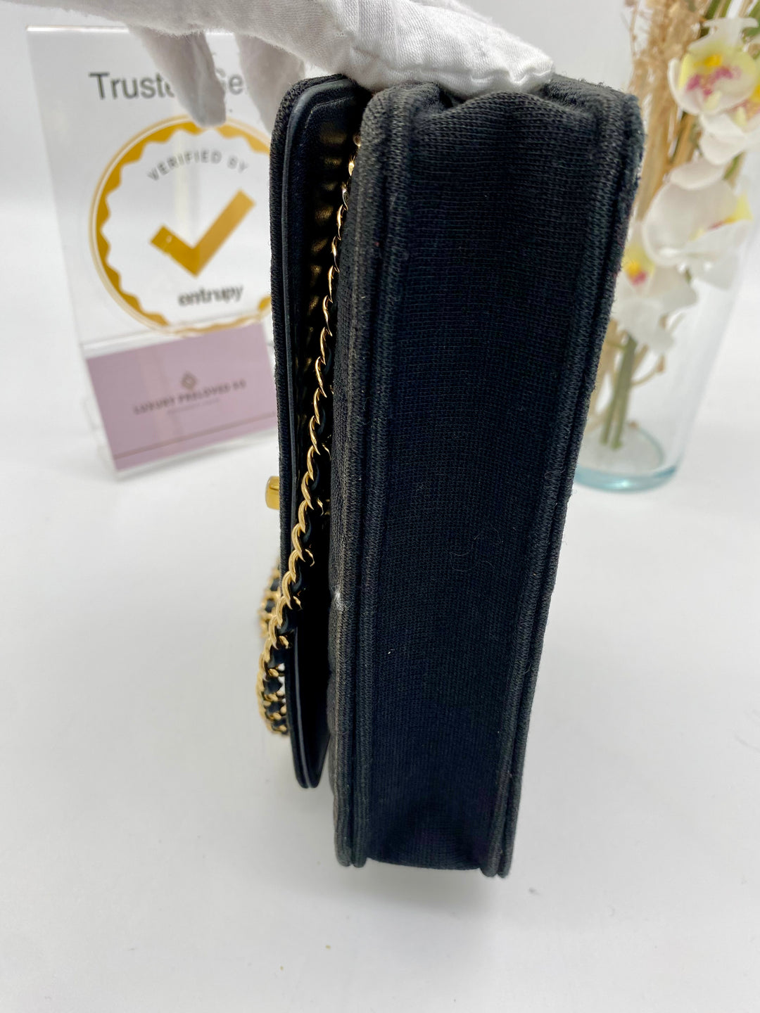 CHANEL TRENDY JERSEY WALLET ON CHAIN