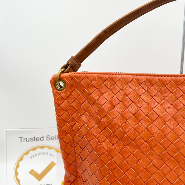 BOTTEGA VENETA ORANGE ONE SHOULDER BAG