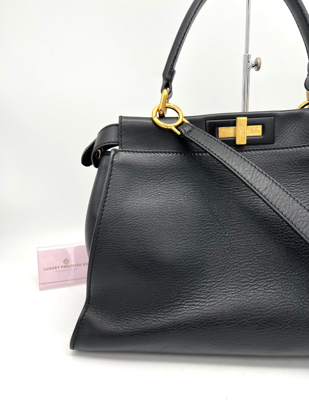 FENDI PEEKABOO SOFT LEATHER BLACK MEDIUM