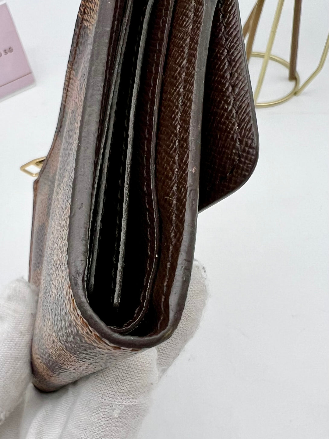 LOUIS VUITTON DAMIER TRI FOLD COMPACT