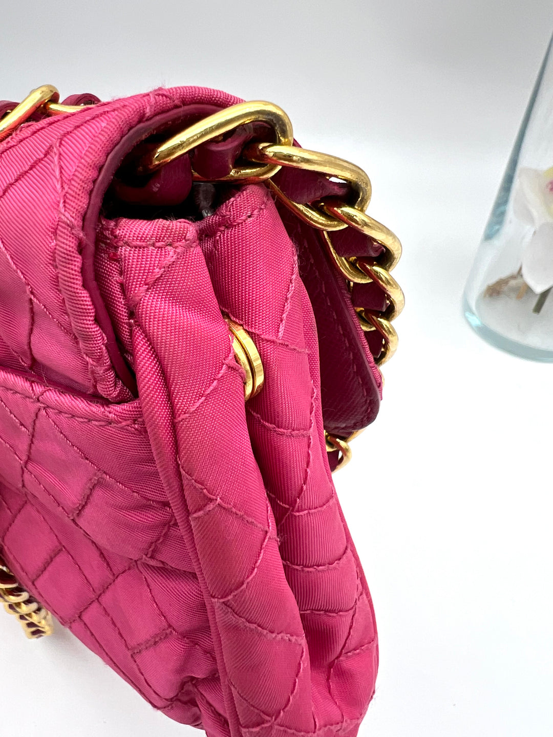 PRADA QUILTED NYLON CHAIN BAG