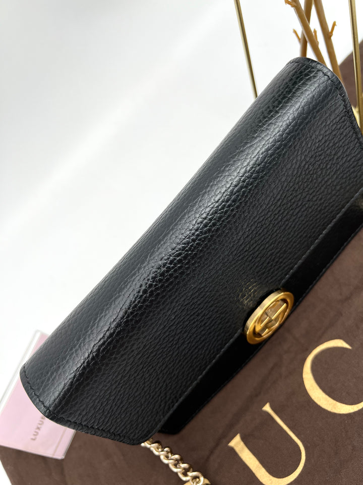 GUCCI CALFSKIN INTERLOCKING WOC