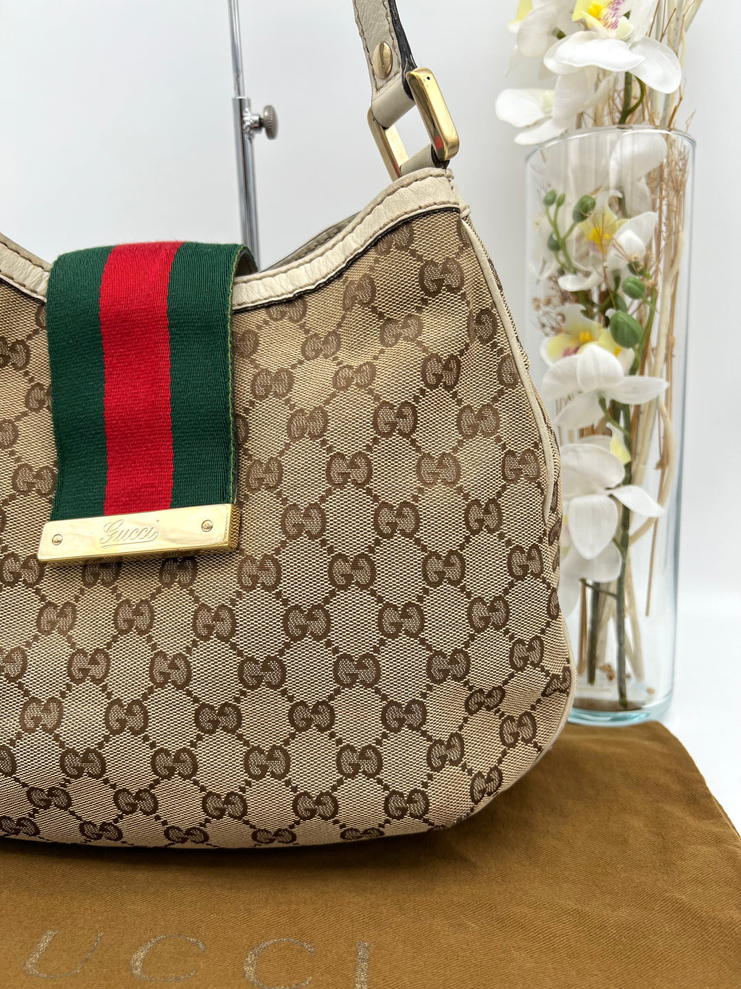 GUCCI CANVAS SMALL OPHIDIA SHOULDER BAG