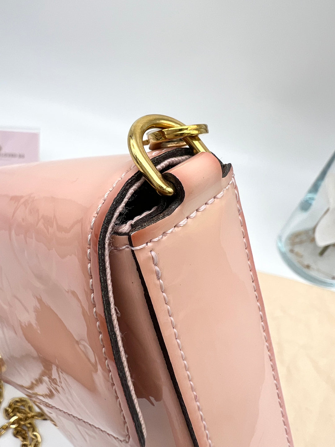 LOUIS VUITTON FELICIE IN PINK PATENT LEATHER