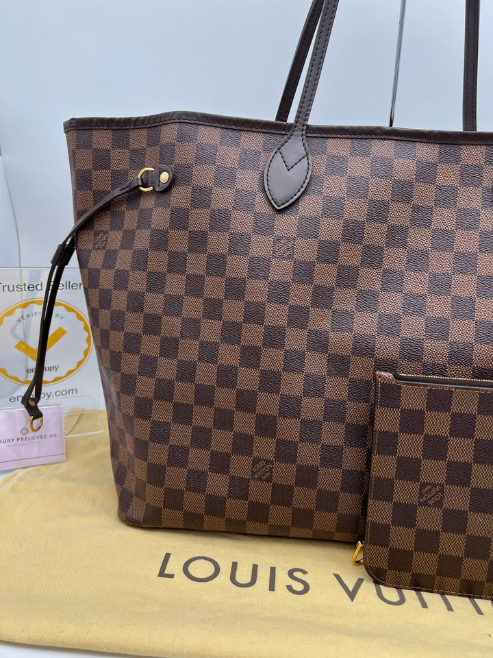 LOUIS VUITTON NEVERFULL GM DAMIER W/ POUCH