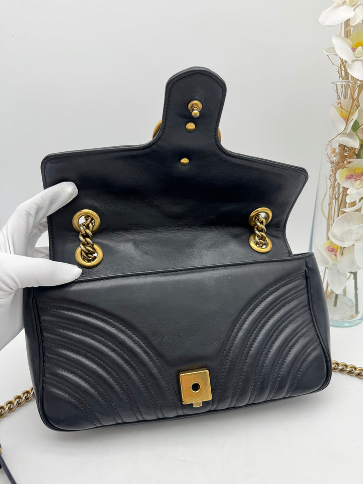 GUCCI MARMONT QUILTED GHW SHOULDER BAG