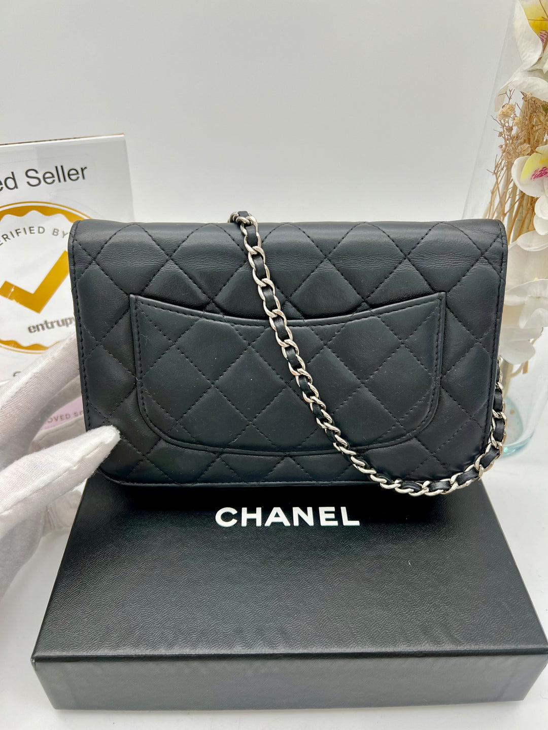 CHANEL WALLET ON CHAIN LAMBSKIN