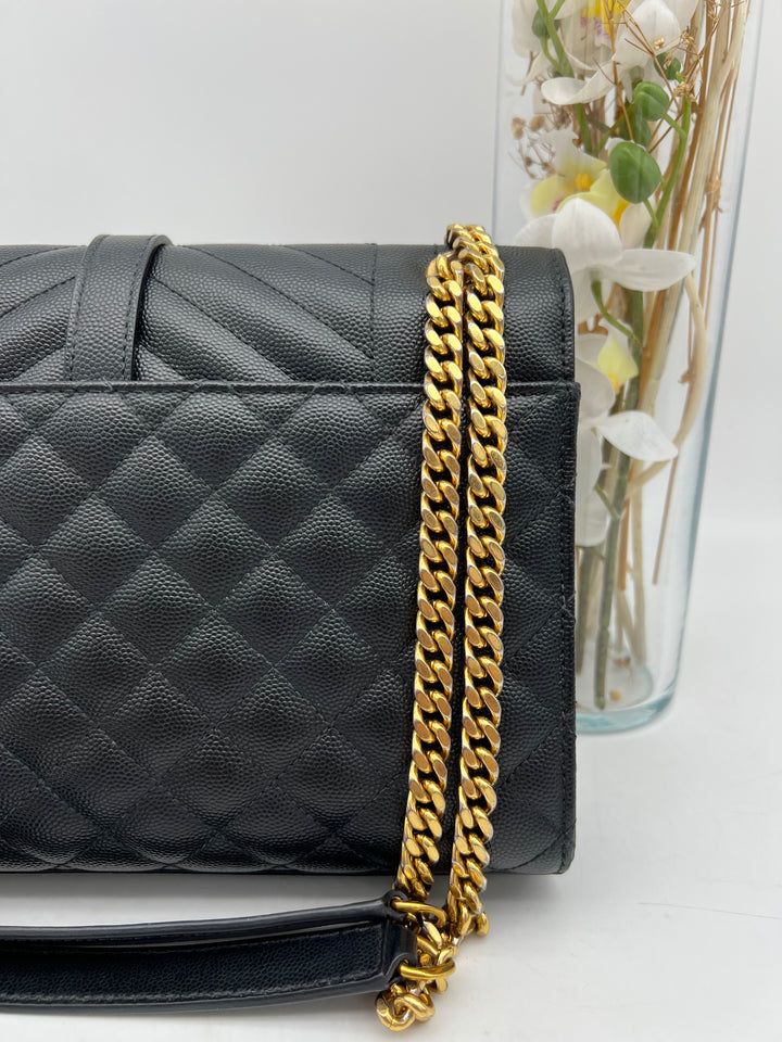 YVES SAINT LAURENT MEDIUM ENVELOPE LEATHER GHW